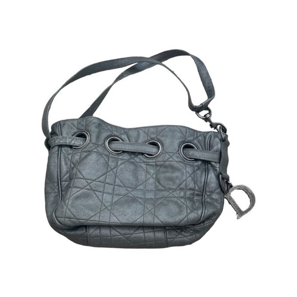 Dior Cannage silver leather bag - Picture 1 of 7